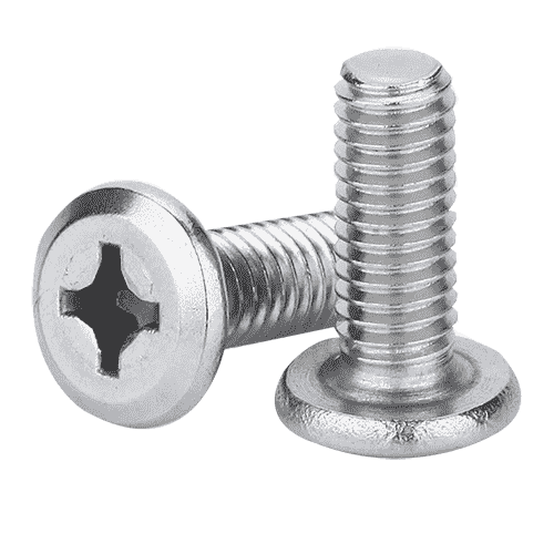 Machine screws are used to join various machinery or electronic parts together with flat or rounded heads but without pointed tips. They are seen in various material including nylon, brass, stainless steel, and carbon steel. Machine screws range widely in size and drive types from tiny screws to large screws.